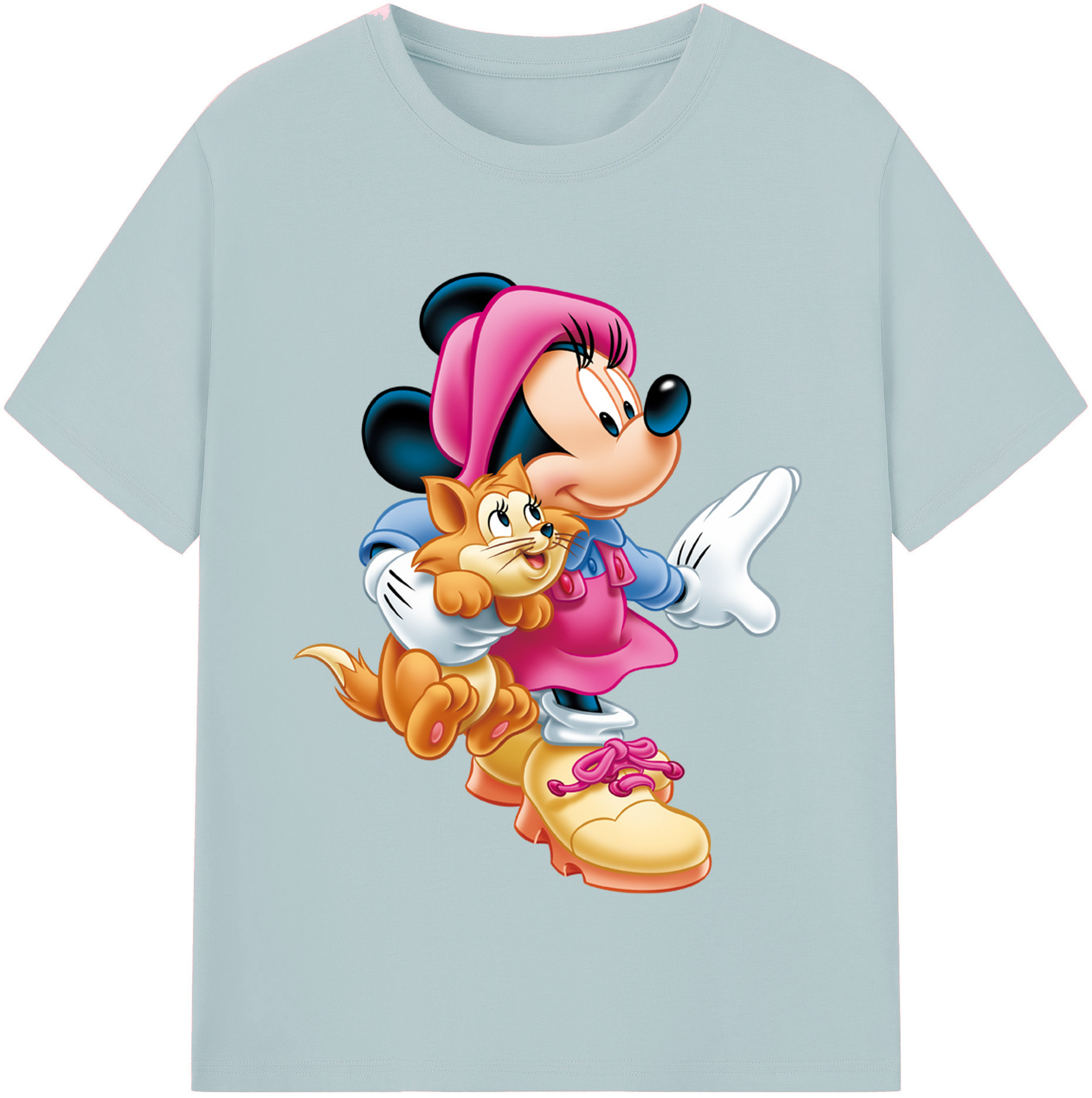 （画像用） ミッキーマウス Mickey Mouse 綿100％半袖Tシャツ（フロントプリント）
